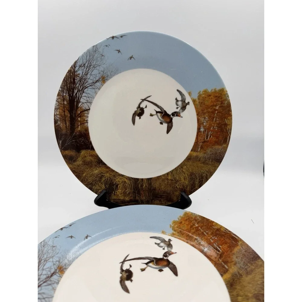 Ducks Unlimited Dinner Plates Duck Hunting 10-1/2